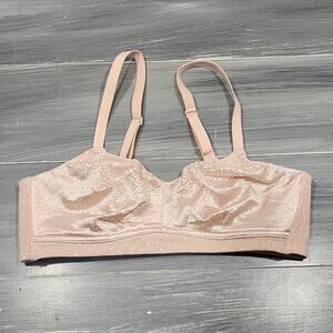 Wacoal Bra 34C Back Appeal Wire-Free Bra 852303 Sand Beige